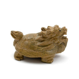Netsuke made of sandalwood "Dragon Turtle"