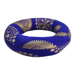 Blue singing bowl pillow (14 cm in diameter)