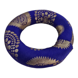 Blue singing bowl pillow (14 cm in diameter)