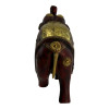 DISCOUNTED Vintage Wooden Elephant with Copper Inserts (H-16 cm)