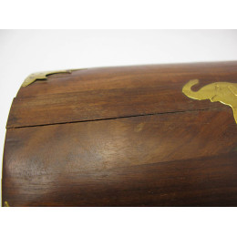 Rosewood chest (cracks, loose hinges) (23x14x14 cm)