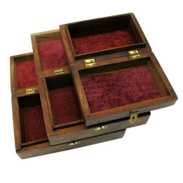 Скриньки (н-р 3 шт) рожеве дерево (20.5х13х6 см 18х13х6 см, 15х10, 5х6 см)